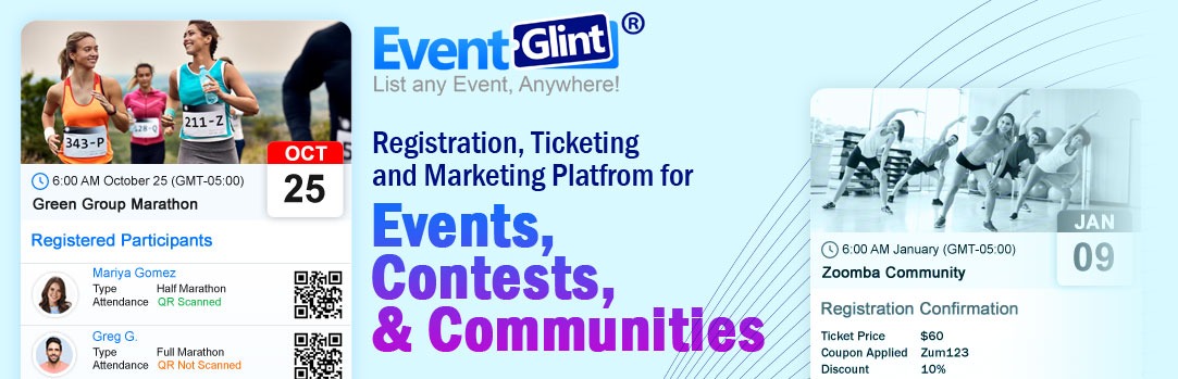 EventGlint Event listing and ticketing platfrom